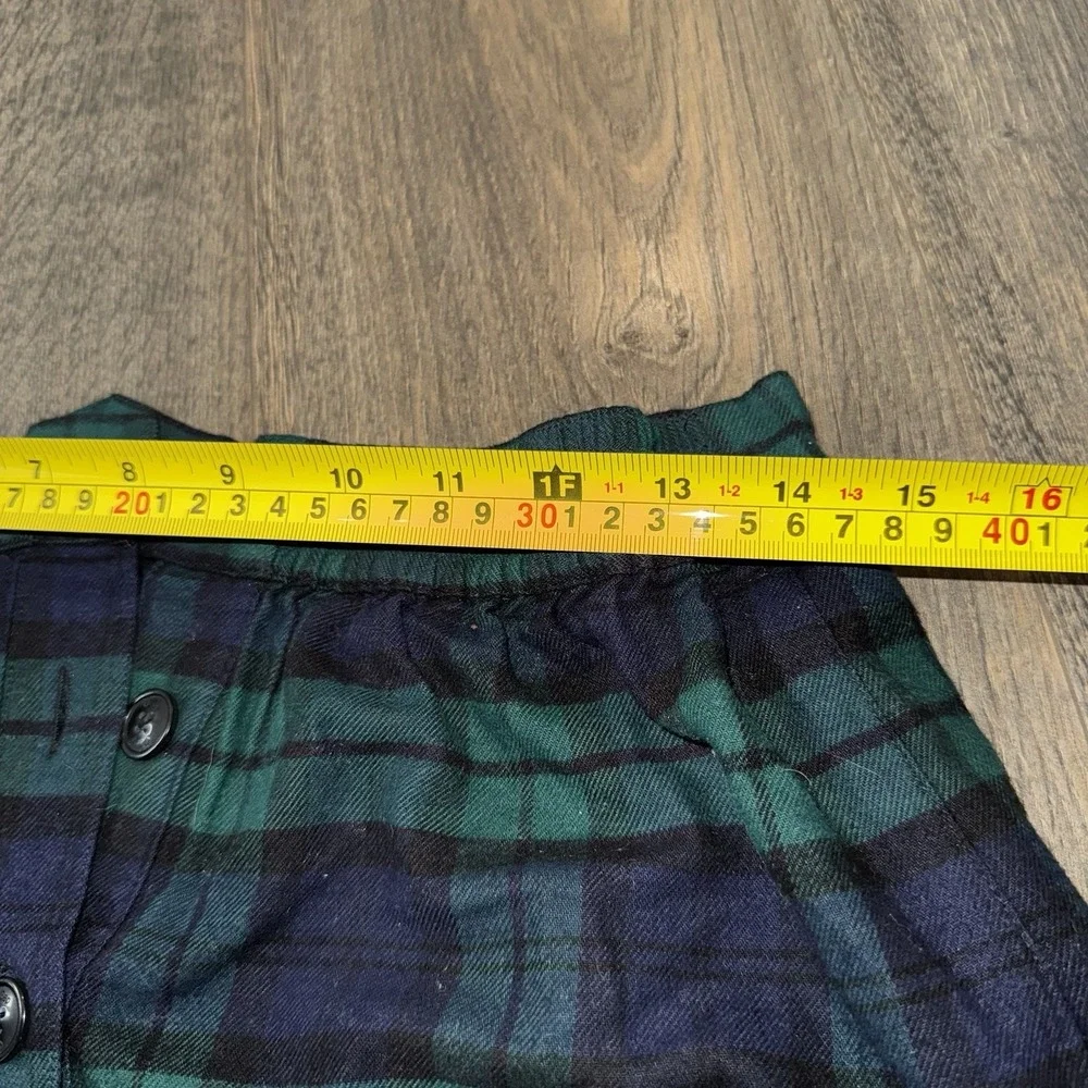 NWT Gap Teens Tartan Plaid‎ Mini Skirt Sz 14-16 Green Pleated Preppy Academia